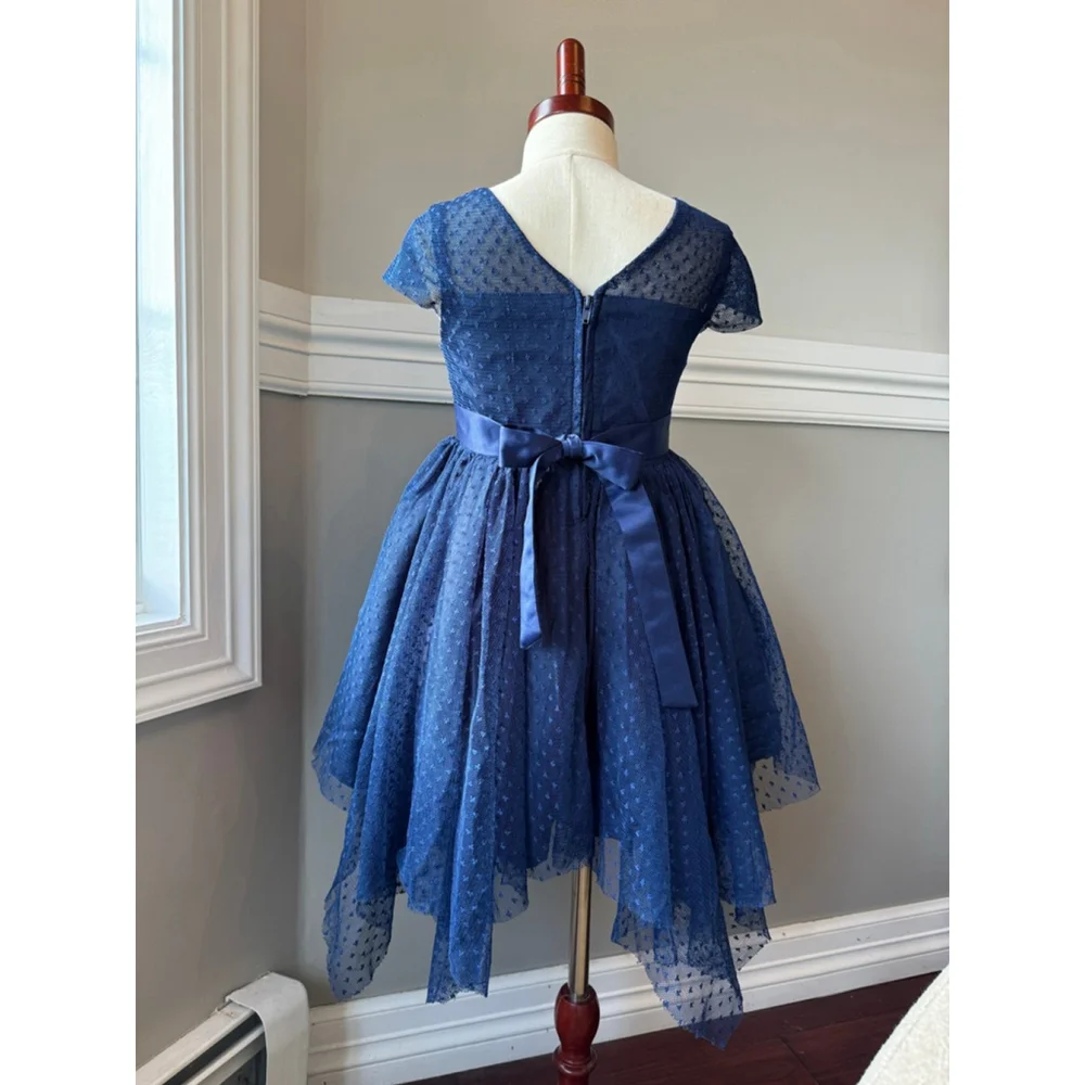 Biscotti Collezioni | Girls' Navy Blue Formal Dress | Size 6